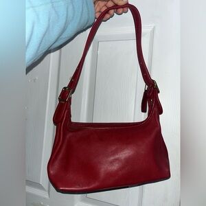 Coach Red Leather Shoulder Bag